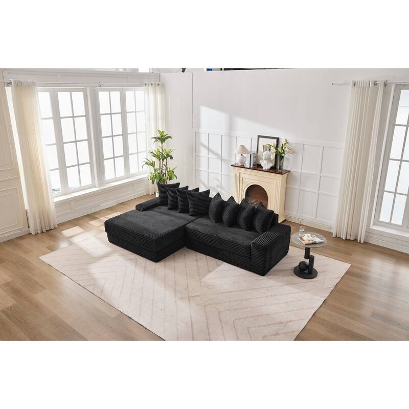 Convertible Corduroy Sofa Bed, Foldable Floor Couch, Space-Saving Sleeper Mattress Sofa, Multi-Functional Folding Bed