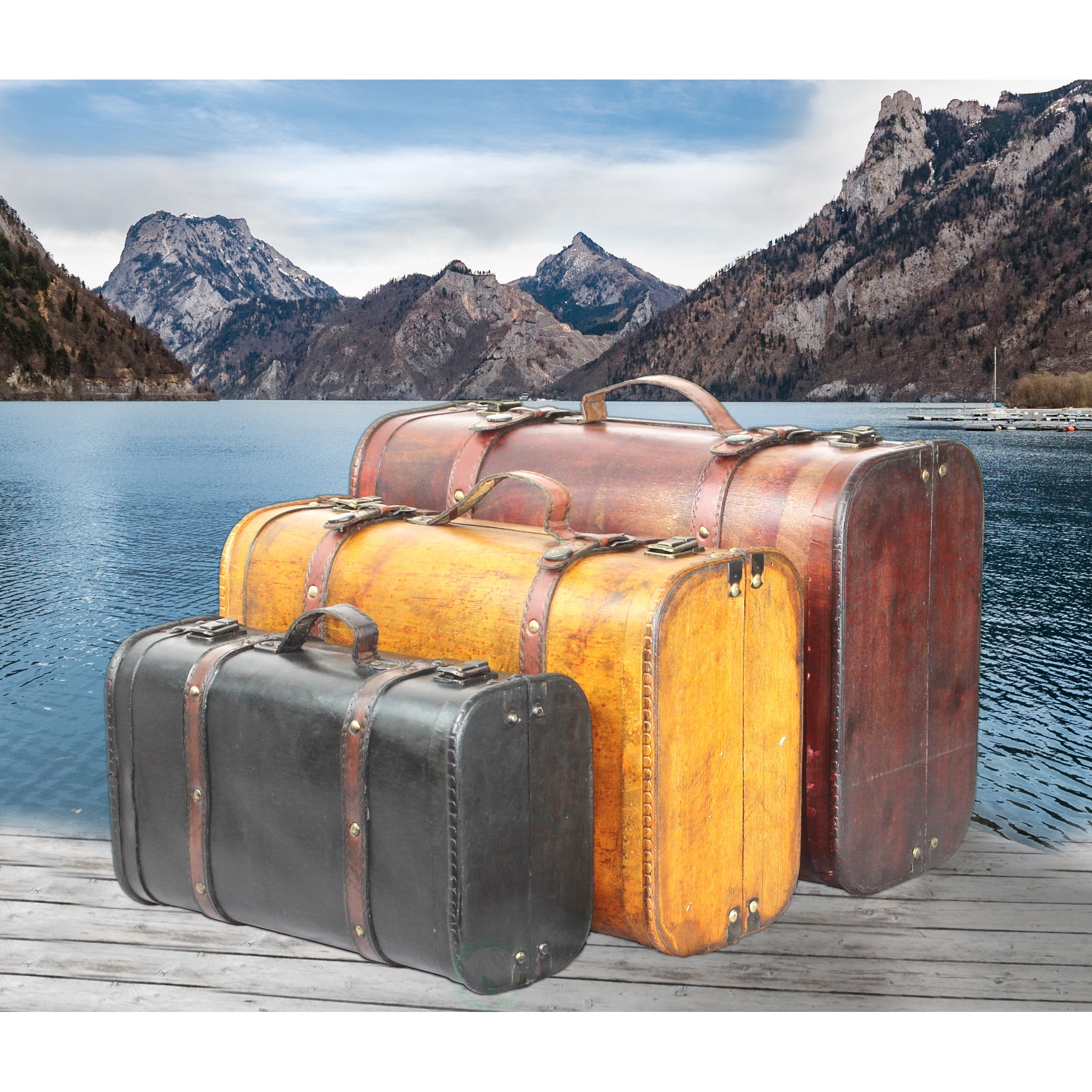 Decorative best sale suitcase set