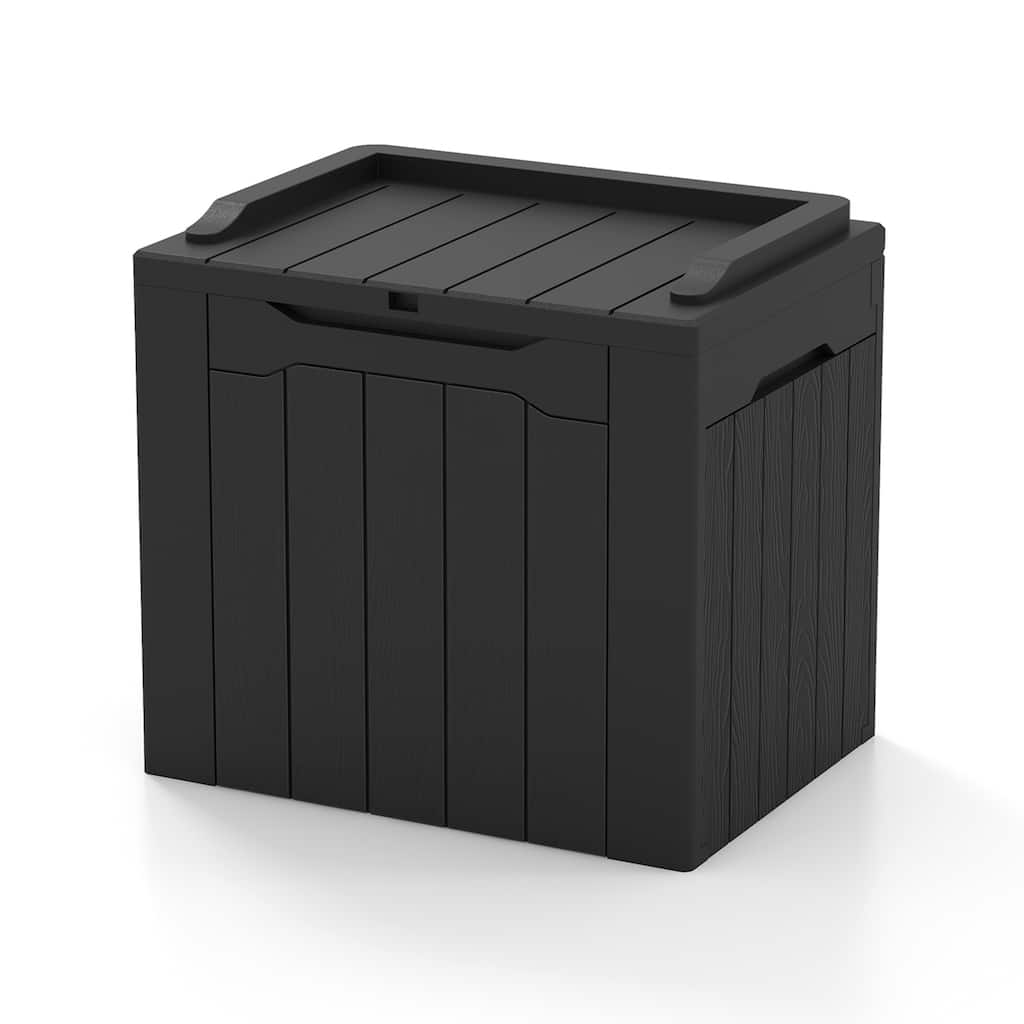 Patiowell 32-120 Gallon Wood-Grain Resin Water Resistant Lockable Deck Storage Box