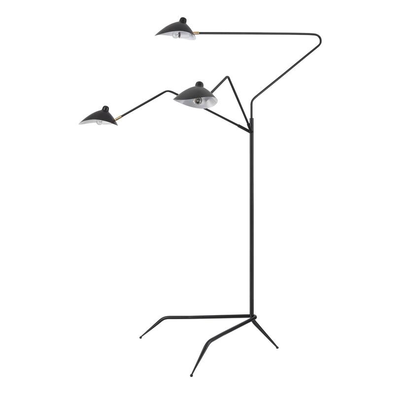 Elk Home Risley 81.5'' High 3-Light Floor Lamp - Matte Black