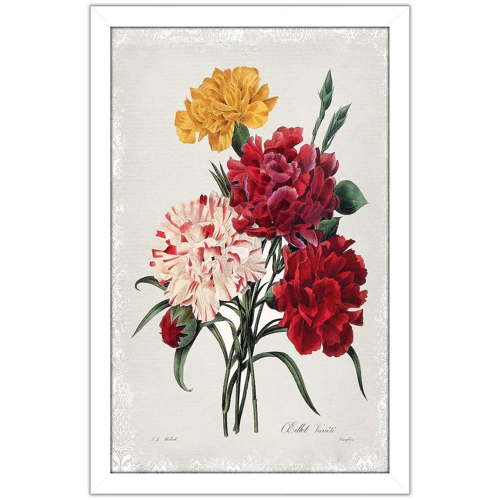 "Botanical Bouquet Carnations" by Carol Robinson Print on Acrylic