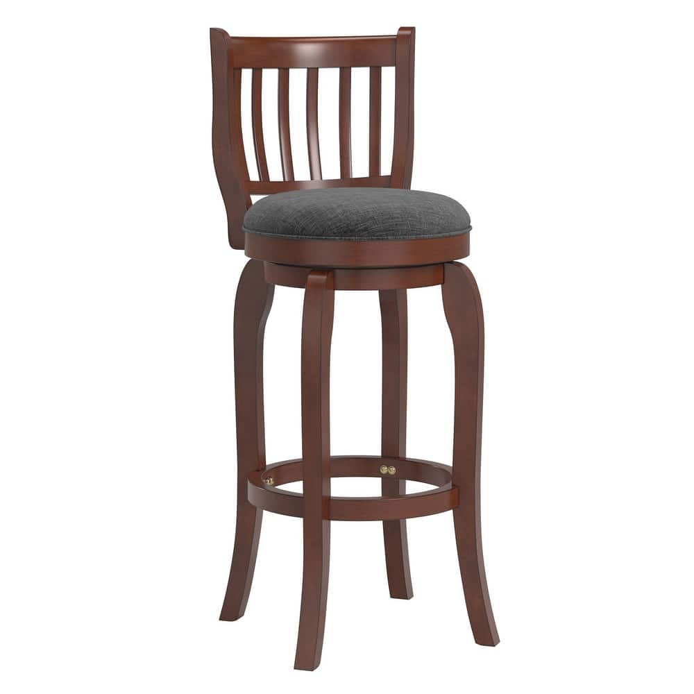 Ali Modern Linen 29-inch High Back Bar Stool Swivel by iNSPIRE Q Classic