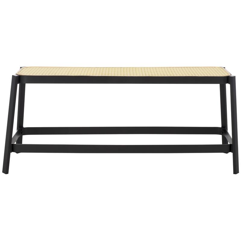 SAFAVIEH Saaba Cane Bench - 42.3 In. W x 14.8 In. D x 17.8 In. H - 42Wx15Dx18H