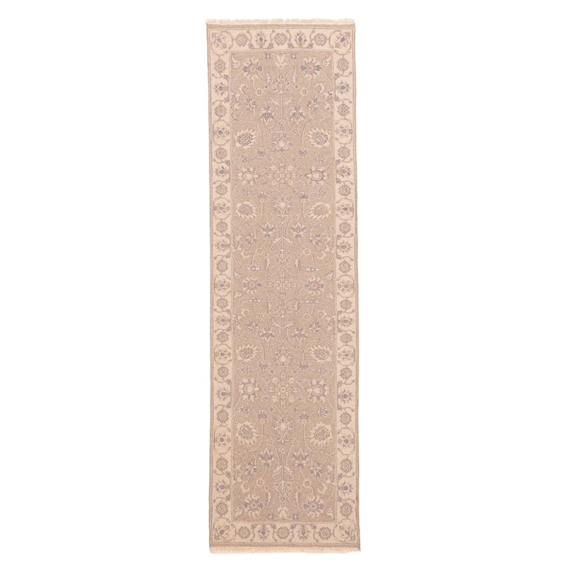 ECARPETGALLERY Flat-Weave Lahor Finest Taupe Wool Tapestry Kilim - 2'6 x 8'9