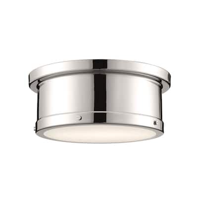 Kichler 52540 Serca 2 Light 14" Wide Flush Mount Drum Ceiling Fixture