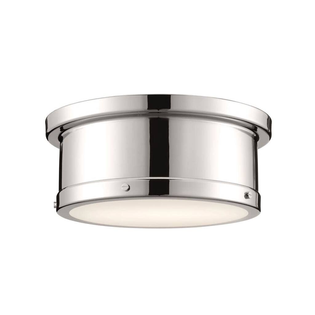 Kichler 52540 Serca 2 Light 14" Wide Flush Mount Drum Ceiling Fixture