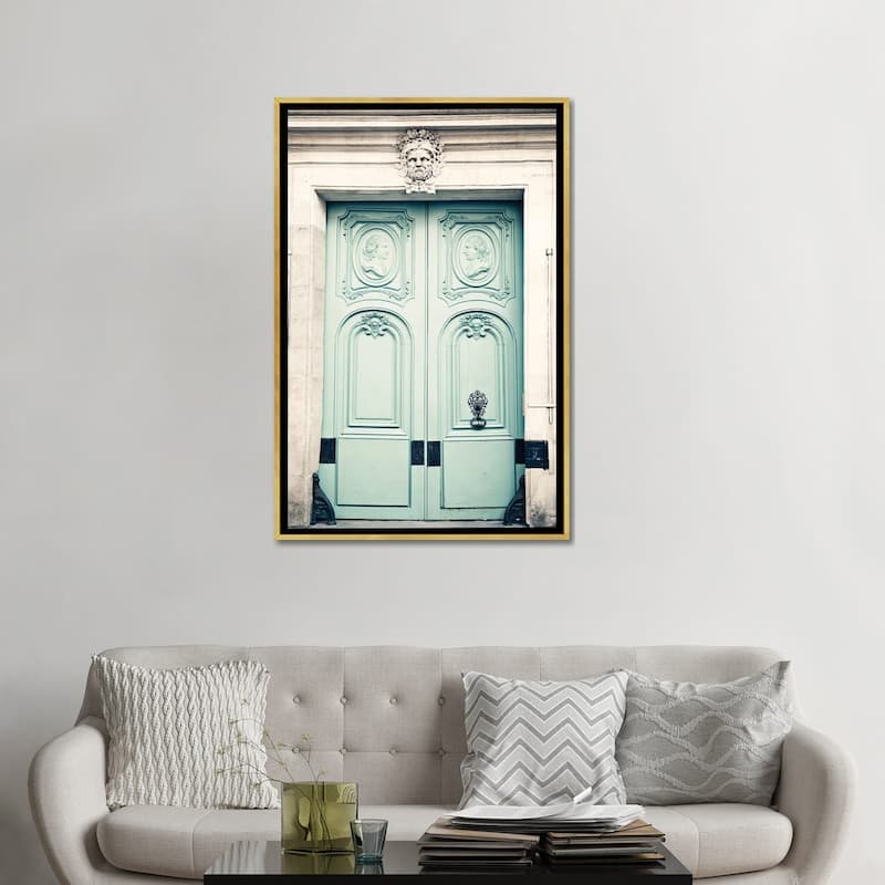 iCanvas "Paris Door, The Lovers" by Caroline Mint Framed