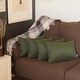 preview thumbnail 98 of 98, Farmhouse Set of 4 Decorative Throw Pillow Square and Lumbar 12" x 20" - Fern Green