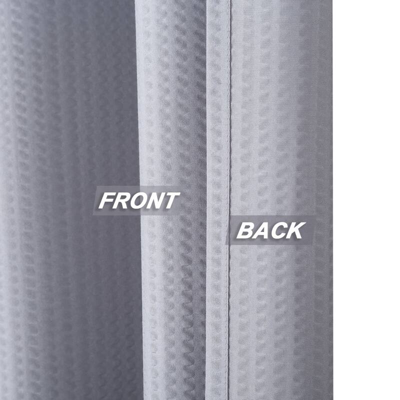 Soft Embossed Microfiber Fabric Shower Curtain or Liner, Water Repellent