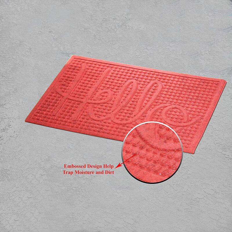 A1HC Durable All Weather Absorbent Doormat Indoor and Outdoor Mats, Boot Scraper, 24x 36