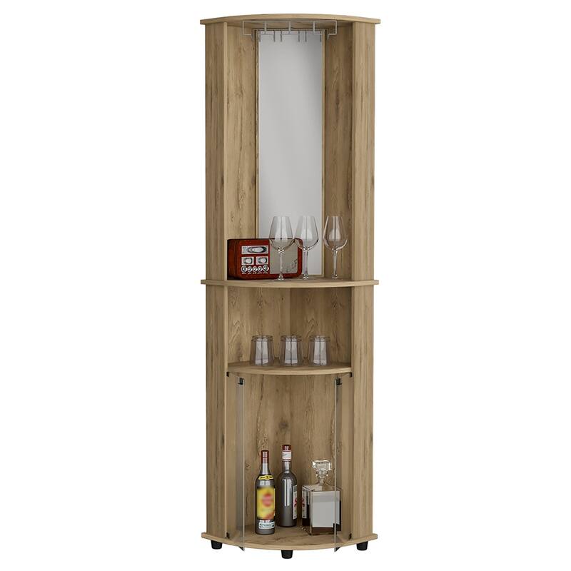 Corner Bar Cabinet Rialto With Three Shelves