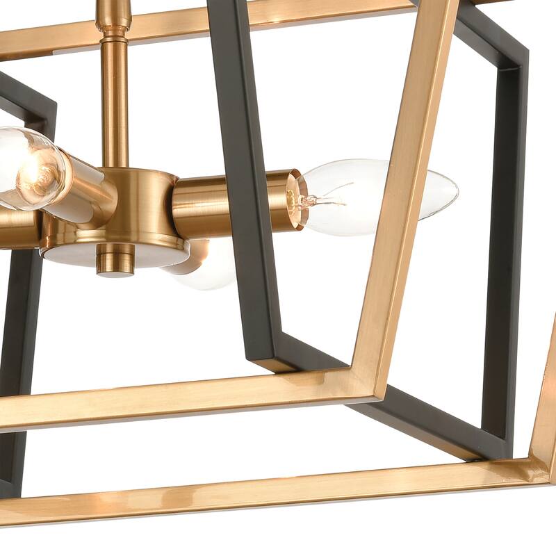 Elk Home Bridgette Matte Black Metal 4 Light Semi Flush Mount