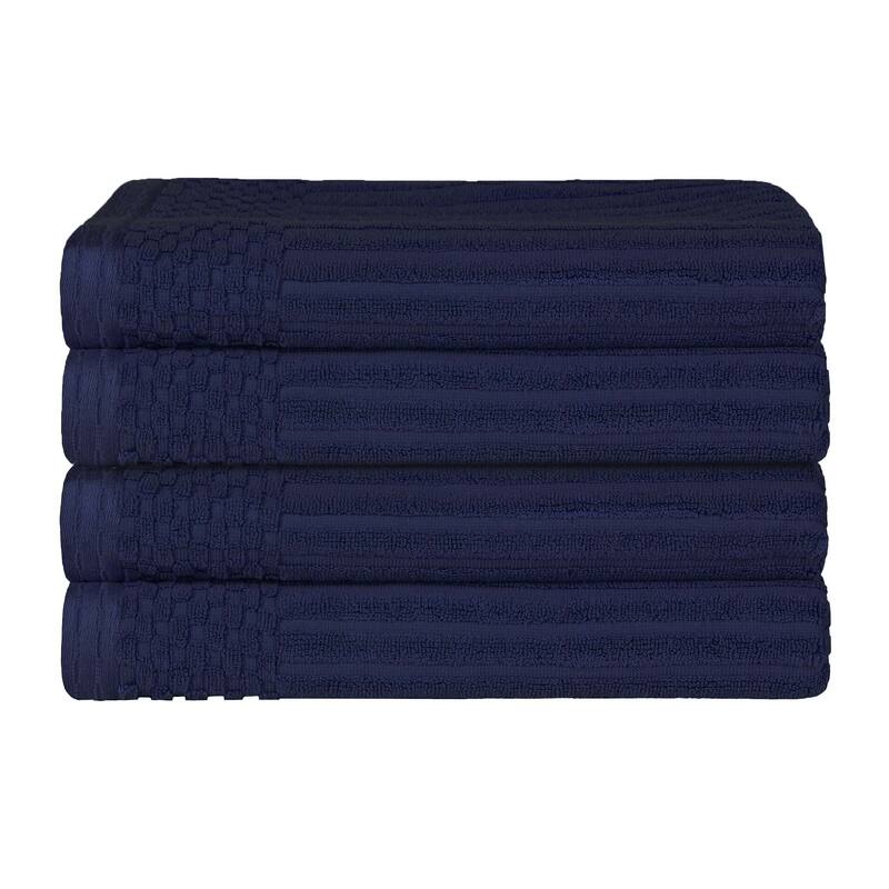 Superior Ribbed Cotton Absorbent Heavyweight Bath Towel Set