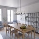 preview thumbnail 2 of 10, Hunter Hartland 8-Light Linear Chandelier - Dining Room, Kitchen Island - Modern Farmhouse, Industrial, Contemporary