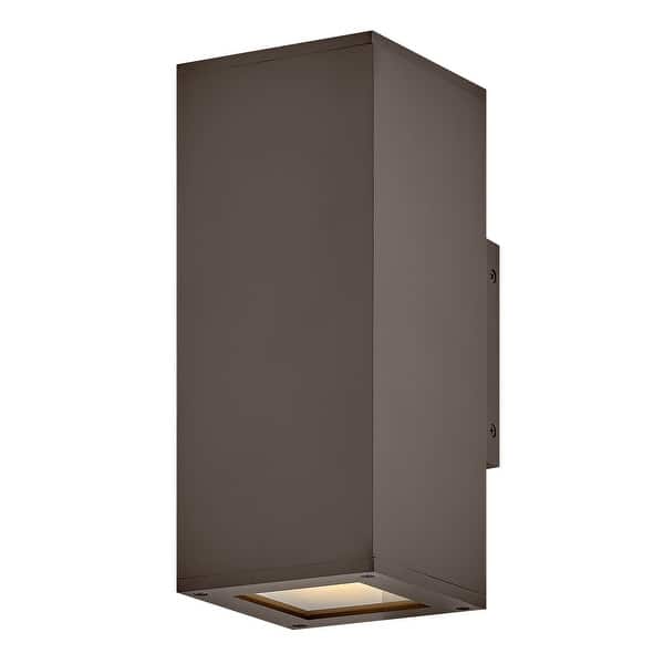 slide 1 of 1, Hinkley Lighting 28914-LL Tetra 2 Light 12" Tall LED Wall Sconce Architectural Bronze