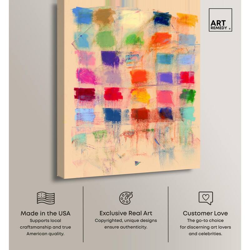 Color Blocks Canvas by Art Remedy, Gallery Wrapped