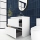 preview thumbnail 56 of 152, Floating Bathroom Vanity with Integrated Resin Top
