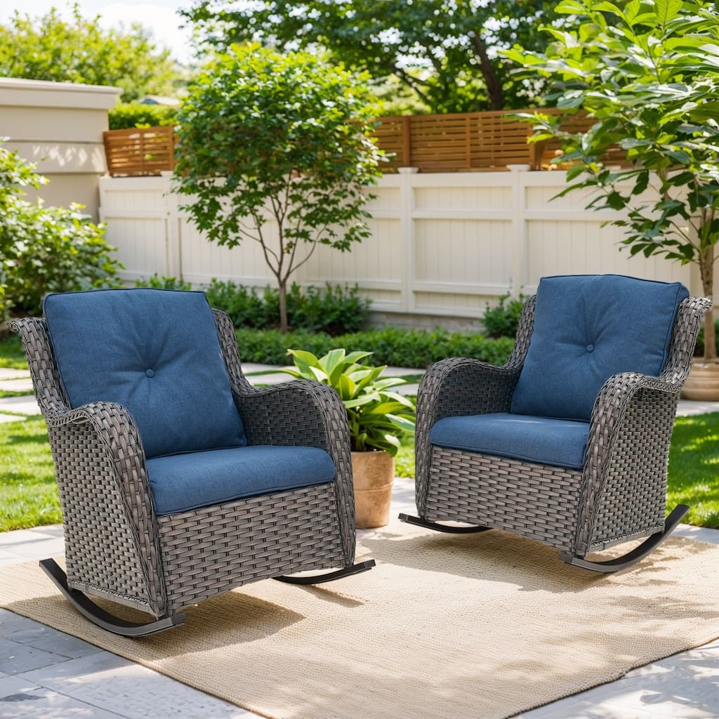 Patio Rocking Chair Outdoor Rocking Chairs Set of 2