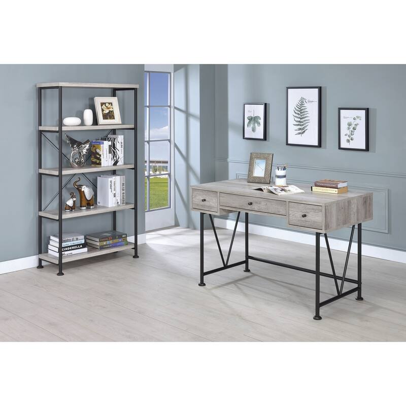 Virginia Industrial 4-shelf Bookcase
