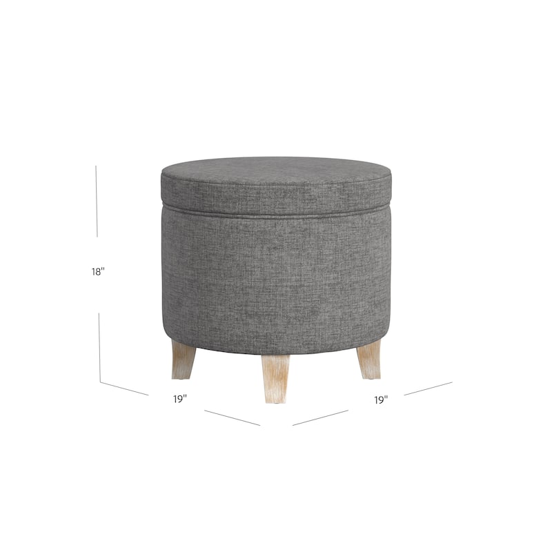 Carson Carrington Hnifsdalur Round Storage Ottoman