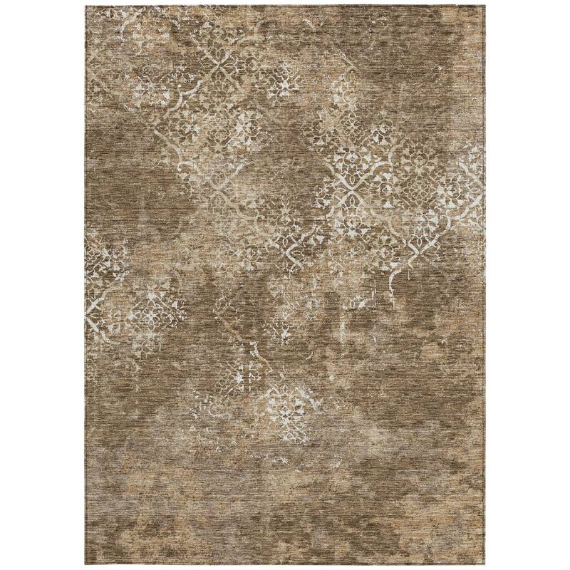 HomeRoots Floral Transitional Rectangle Outdoor Rug