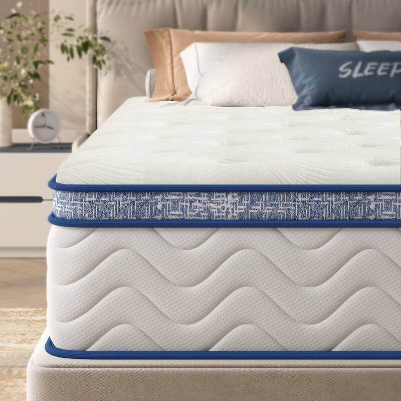 Full Size Mattress 12 Inch Hybrid Mattress Individually Pocketed Innerspring Medium Firm