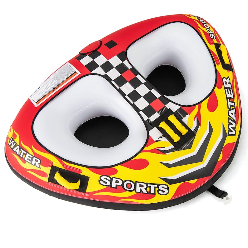 Costway Towable Tube for Boating 1 or 2 Person Inflatable Boat Tube - See Details - as pic shows - See Details