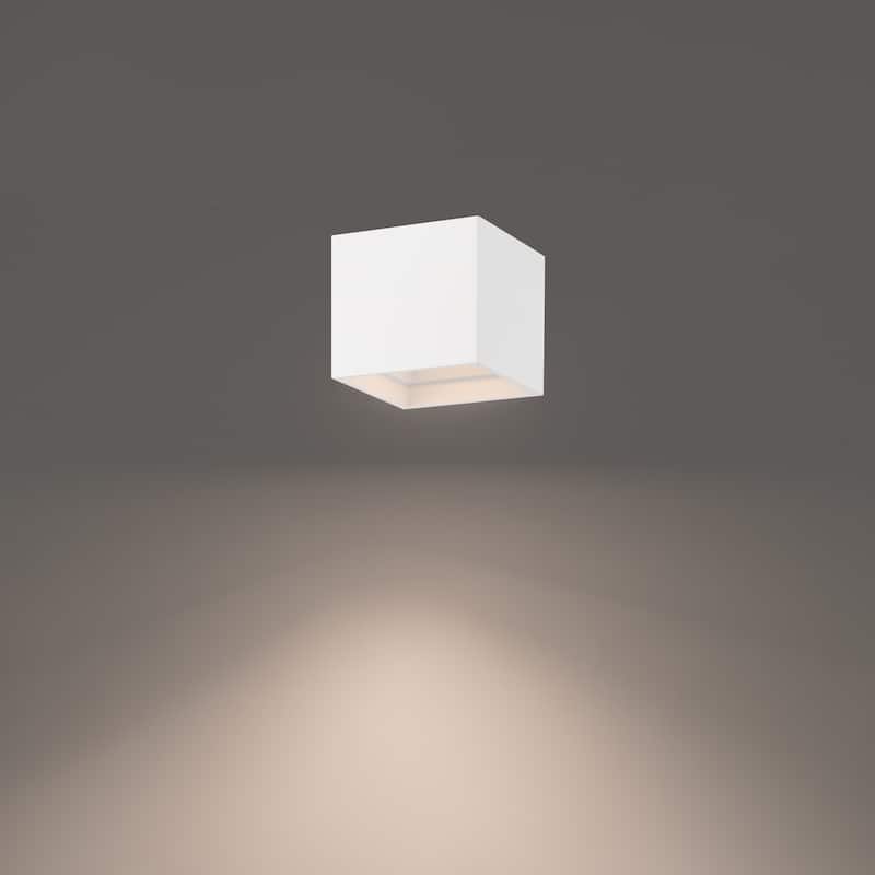 Kube 5in LED Outdoor Flush Mount 3-CCT 3000K-3500K-4000K Set to 3000K