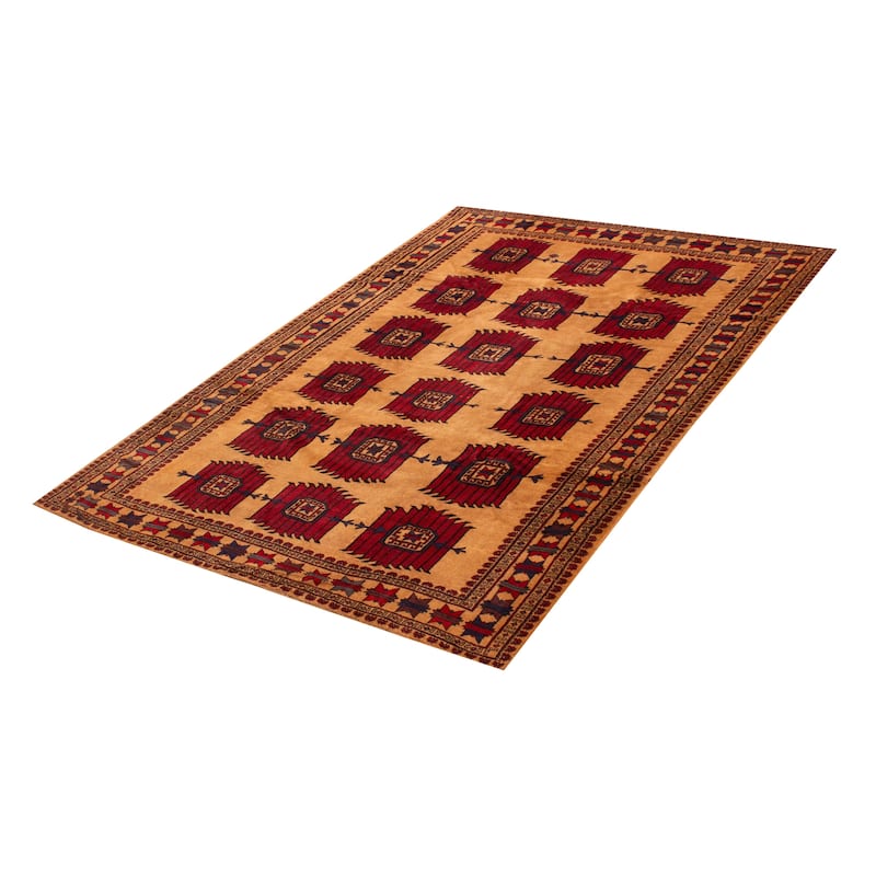 ECARPETGALLERY Hand-knotted Teimani Brown Wool Rug - 6'7 x 9'3