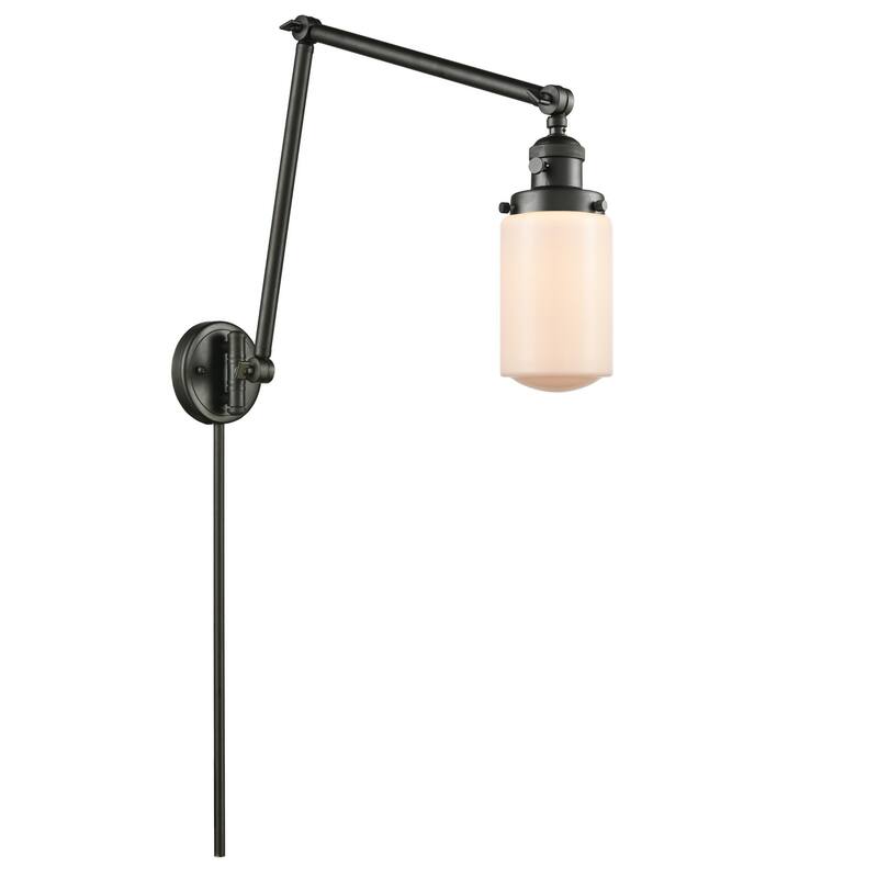 Innovations Lighting Dover 31" Tall Bathroom Sconce - Oil Rubbed Bronze / Matte White Cased