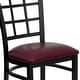 preview thumbnail 20 of 25, Window Back Metal Restaurant Chair - 16.75"W x 20"D x 36.5"H - 16.75"W x 20"D x 36.5"H