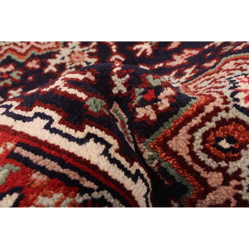 ECARPETGALLERY Hand-knotted Serapi Heritage Dark Navy Wool Rug - 2'6 x 15'6