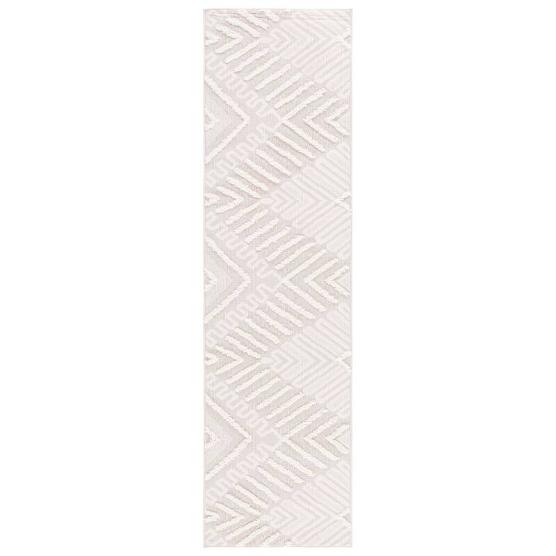 SAFAVIEH Trends Hilma Geometric Abstract Rug - 2'2" x 8' Runner - Beige/Ivory