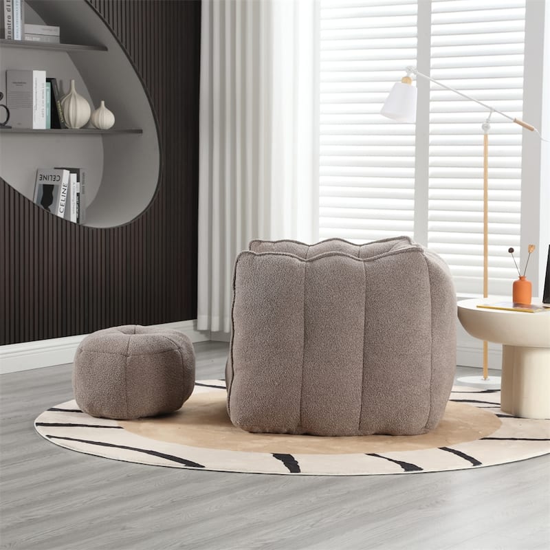 Soft Bean Bag Chair with High Resilient Foam,Comfortable Lazy Sofa