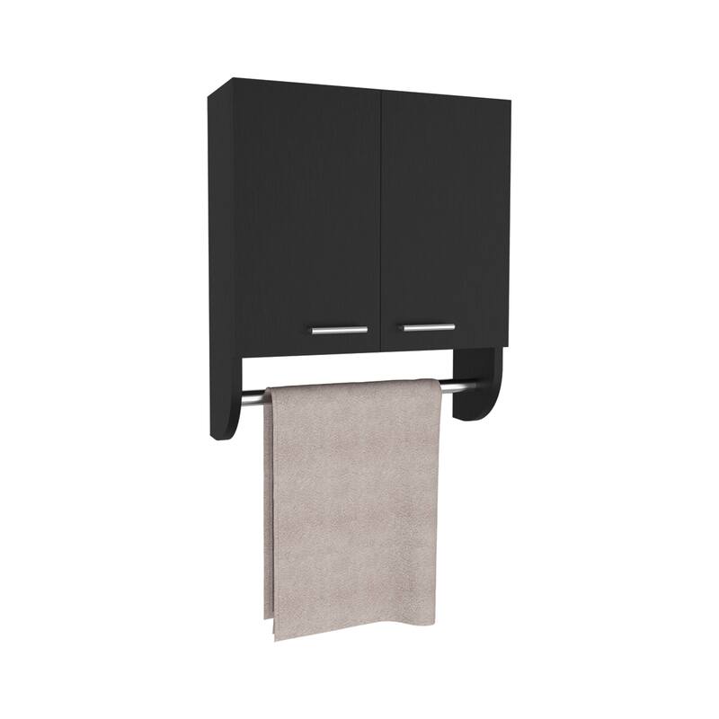 Space-Saving Wall-Mounted Medicine Cabinet with 2 Shelves and 2 Doors, White Finish, Compact Design