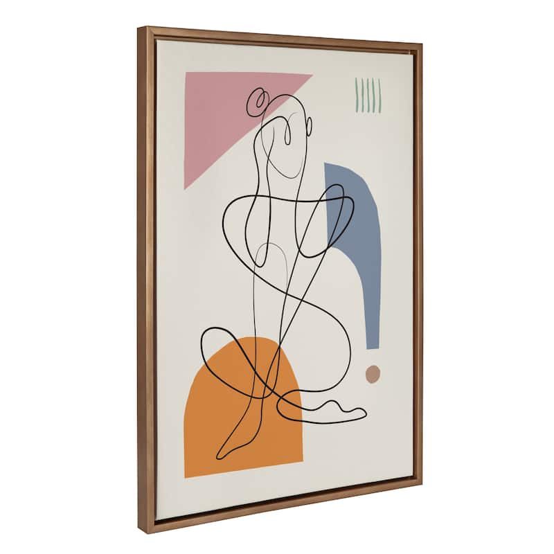 Kate and Laurel Sylvie Thinking of You Framed Canvas by Rachel Lee