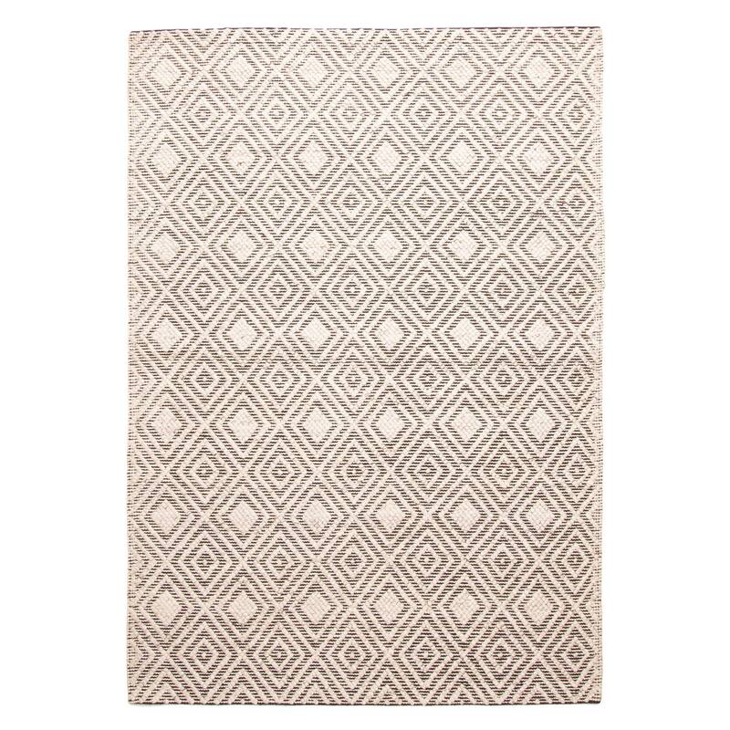 ECARPETGALLERY Braid weave Sienna Beige Wool Rug - 5'3 x 7'6