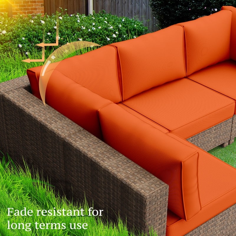 14 Piece Patio Furniture Cushion Set Outdoor Sofa Replacement Cushions