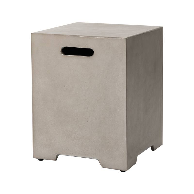 COSIEST Concrete Outdoor Propane Tank Cover Table