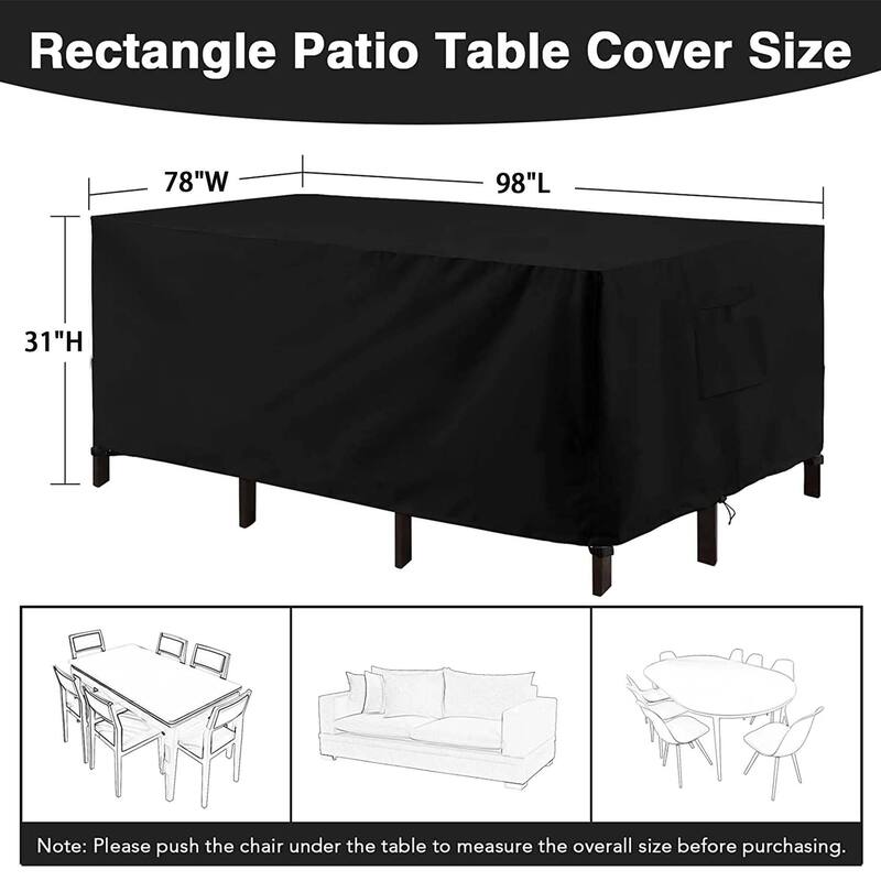 Outdoor Furniture Protection Set Covers for Sectional Sofa, Table Chairs Durable Material
