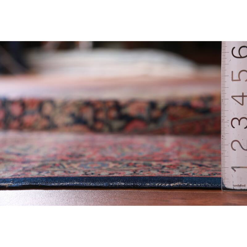 Hand Knotted Oriental 100% Wool Carpet Traditional Floral Brown Tabriz Area Rug - 13' 5'' X 9' 9''