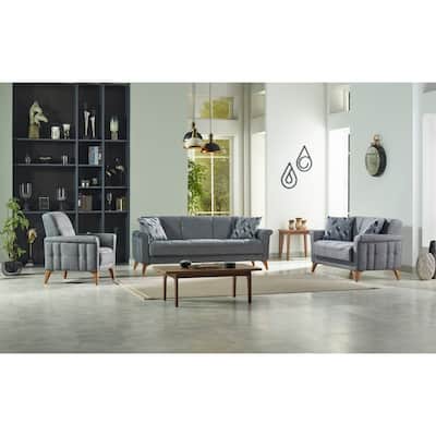 Royce Modern One Sofa And Two Chairs Living Room Set