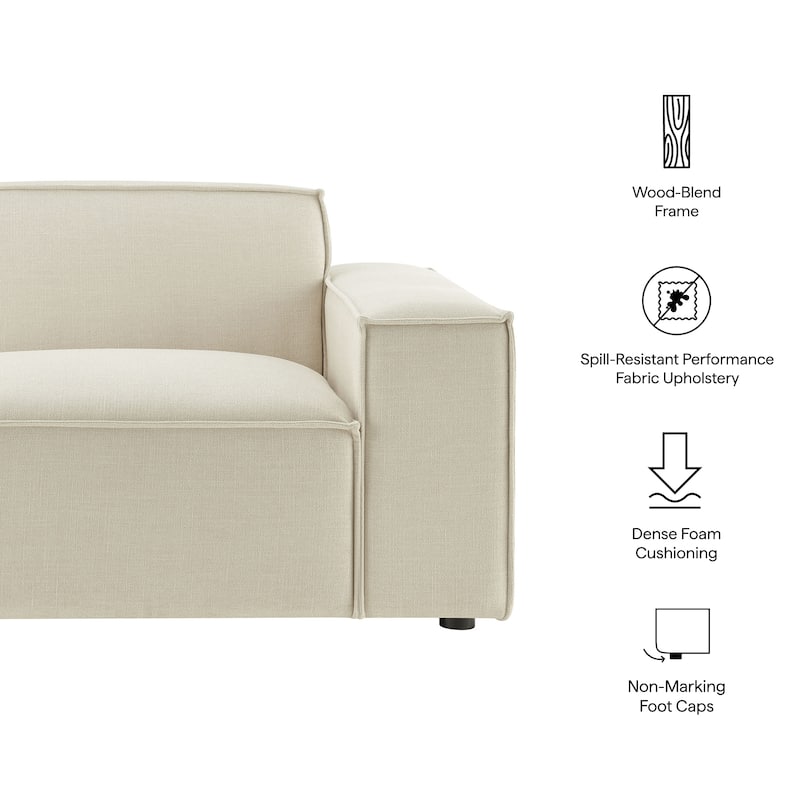 Restore Performance Fabric Upholstered Right-Facing Modular Lounge Chair