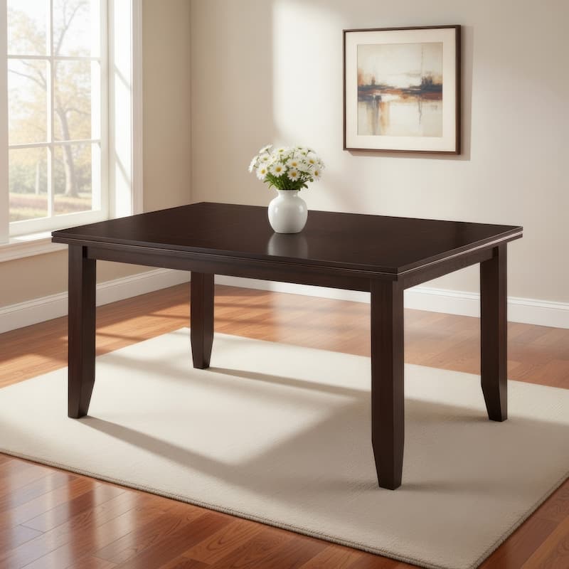 Rectangular Semi-Formal Wooden Dining Table, Cappuccino Brown