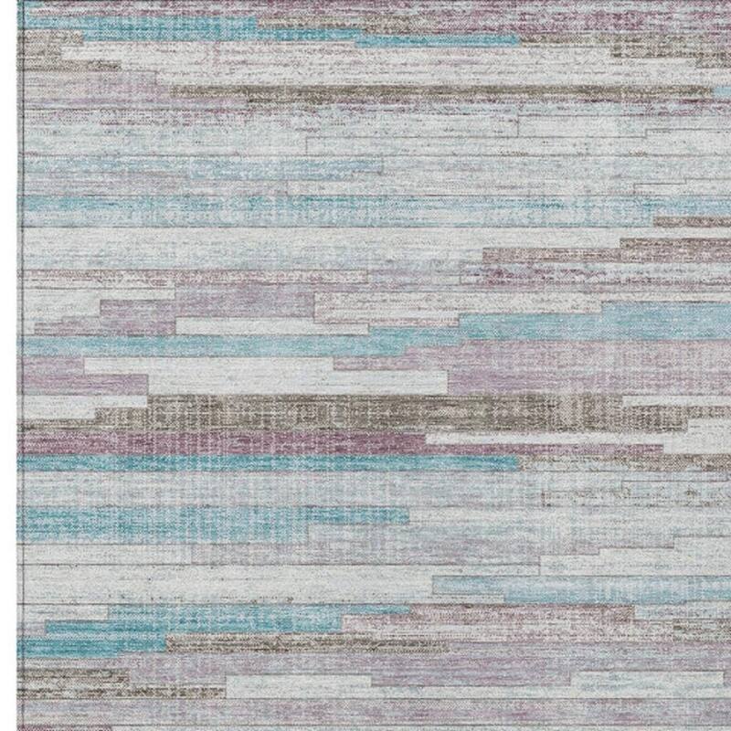 HomeRoots Striped Transitional Rectangle Outdoor Rug