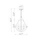 preview thumbnail 3 of 8, Benny Matte Black 4-Light Open Metal Cage Chandelier