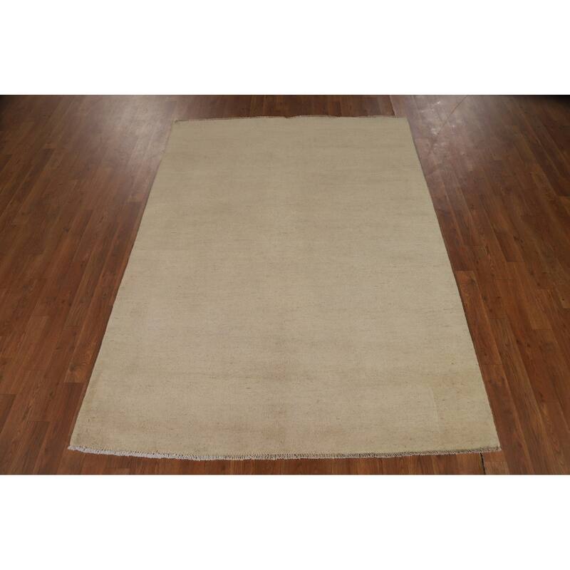 Gabbeh Modern Rug Hand-Knotted Contemporary Wool Carpet - 4'9"x 6'7"