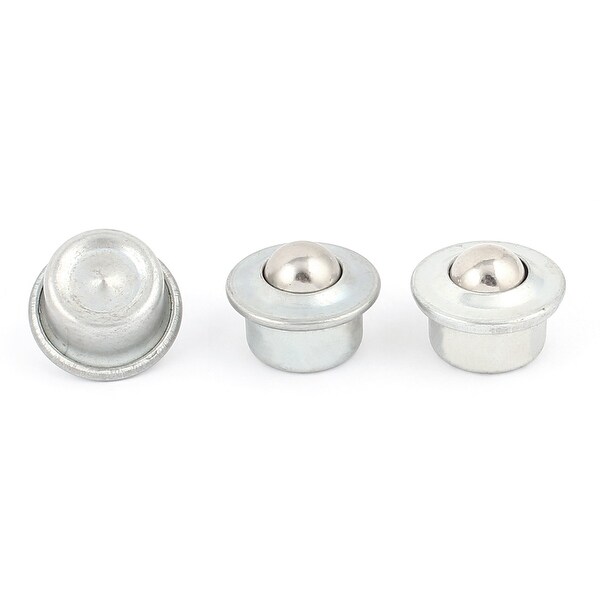 Office Chair Leg Metal Eye Roller Ball Transfer Bearing Unit Silver Tone 3pcs