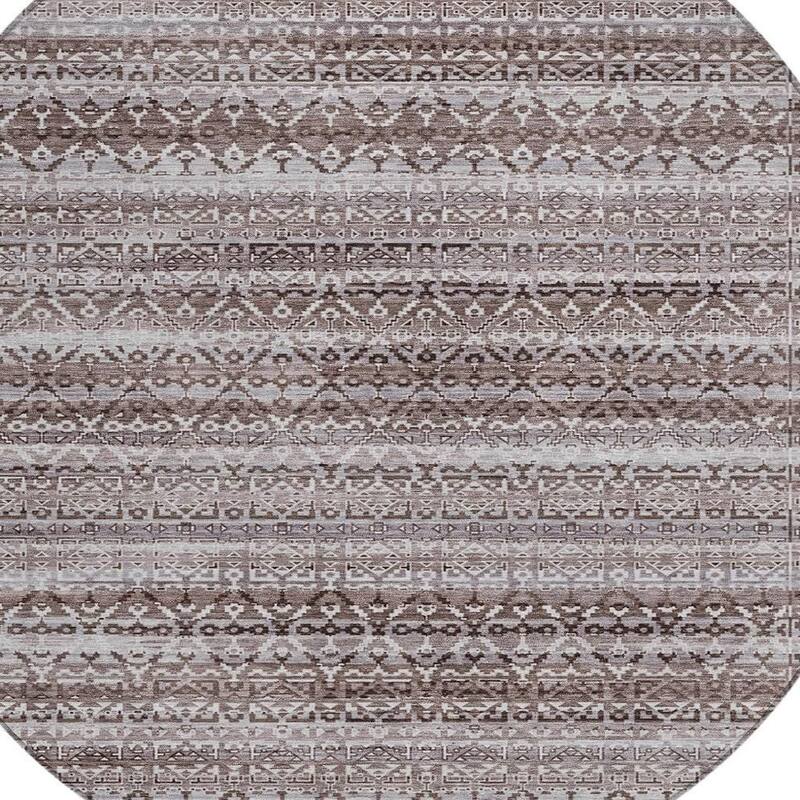 HomeRoots Striped Transitional Rectangle Outdoor Rug