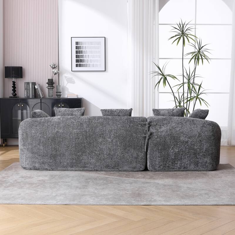 Living Room Oversized Comfy Boucle Sofa